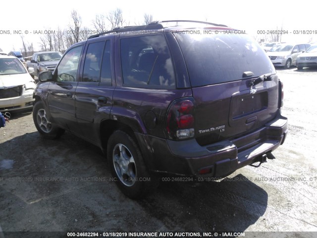 1GNDT13S672178769 - 2007 CHEVROLET TRAILBLAZER LS/LT PURPLE photo 3