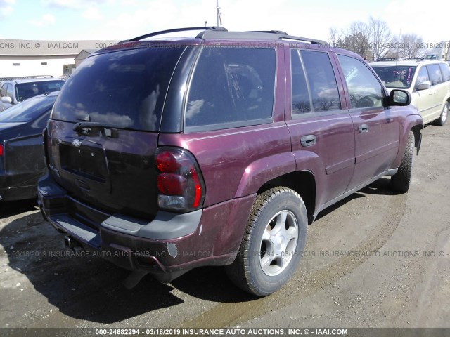 1GNDT13S672178769 - 2007 CHEVROLET TRAILBLAZER LS/LT PURPLE photo 4