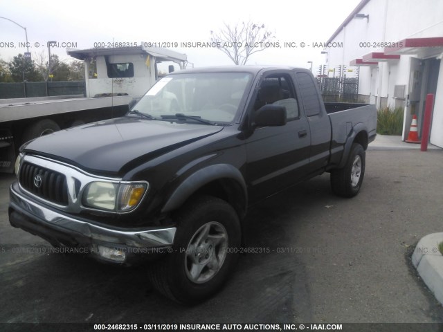 5TESN92N64Z365182 - 2004 TOYOTA TACOMA XTRACAB PRERUNNER BLACK photo 2