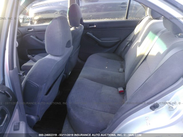 JHMES95655S000569 - 2005 HONDA CIVIC HYBRID BLUE photo 8