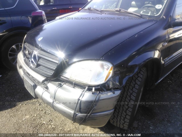 4JGAB54EXXA053578 - 1999 MERCEDES-BENZ ML 320 BLACK photo 6