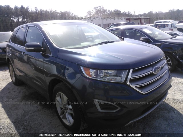 2FMPK3J94HBC12462 - 2017 FORD EDGE SEL BLUE photo 1