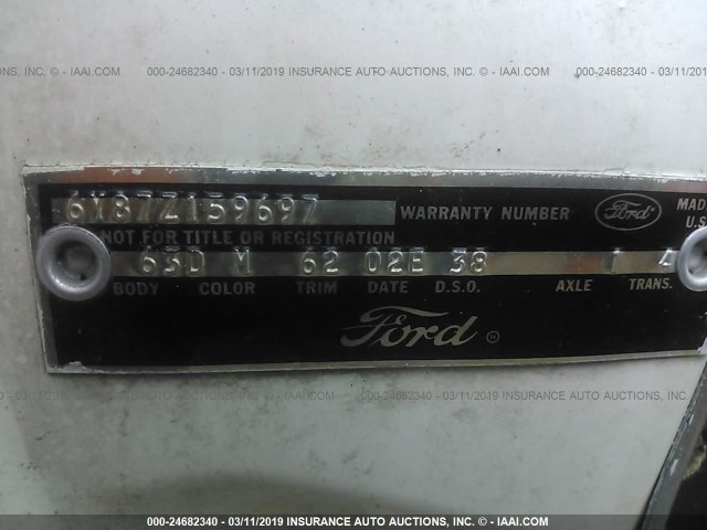 6Y87Z159697 - 1966 FORD THUNDERBIRD  WHITE photo 9