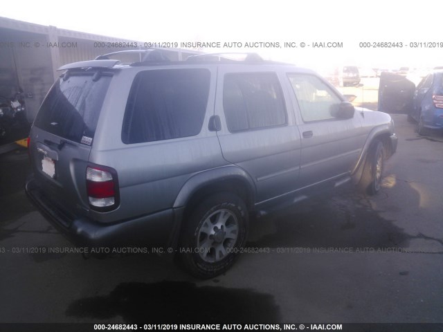 JN8DR07YX1W528747 - 2001 NISSAN PATHFINDER LE/SE/XE GRAY photo 4