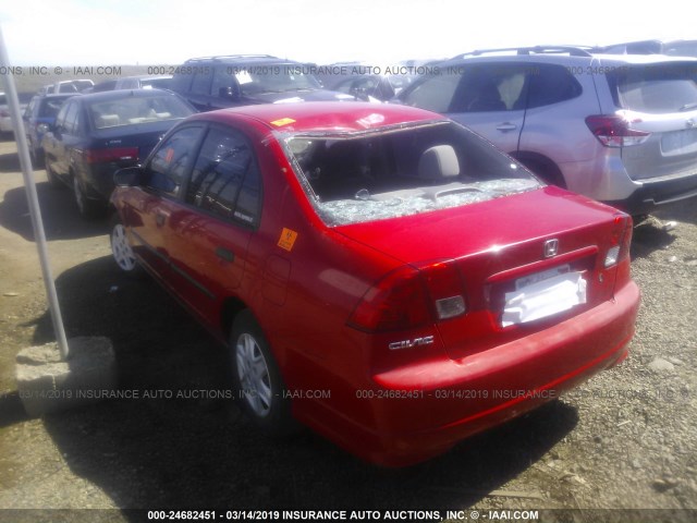 1HGES16325L028753 - 2005 HONDA CIVIC DX VP Qırmızı foto 3