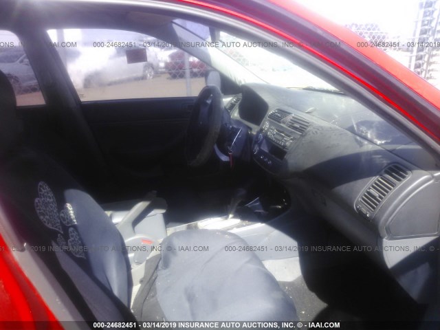 1HGES16325L028753 - 2005 HONDA CIVIC DX VP Qırmızı foto 5