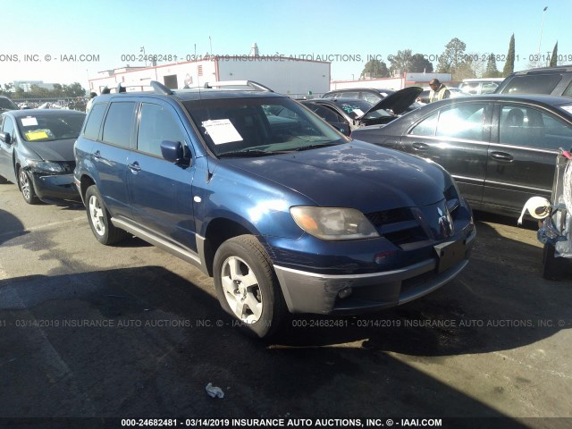 JA4LX41G83U074432 - 2003 MITSUBISHI OUTLANDER XLS BLUE photo 1