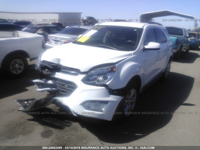 2GNALCEK5H6171103 - 2017 CHEVROLET EQUINOX LT WHITE photo 2