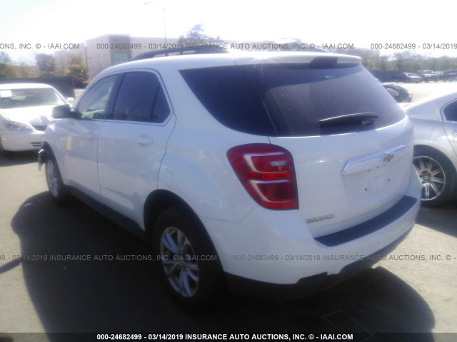 2GNALCEK5H6171103 - 2017 CHEVROLET EQUINOX LT WHITE photo 3