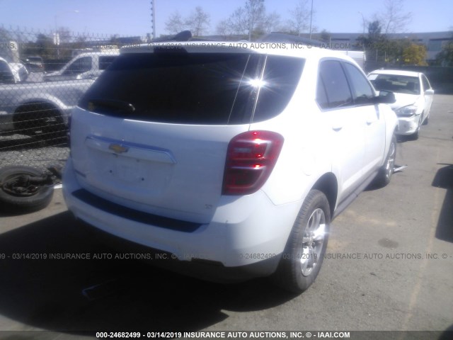 2GNALCEK5H6171103 - 2017 CHEVROLET EQUINOX LT WHITE photo 4
