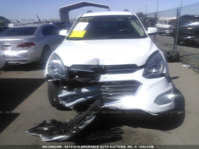 2GNALCEK5H6171103 - 2017 CHEVROLET EQUINOX LT WHITE photo 6