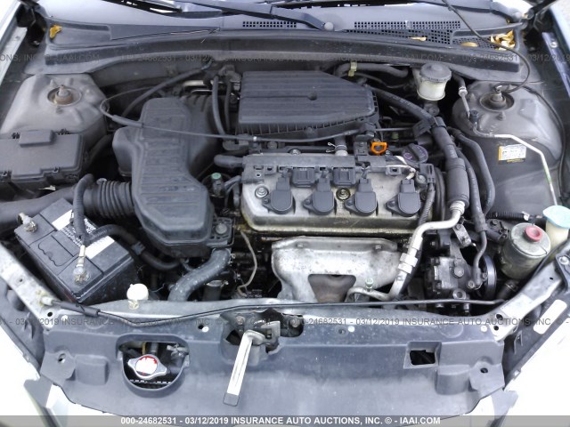 2HGES16365H624364 - 2005 HONDA CIVIC DX VP GRAY photo 10