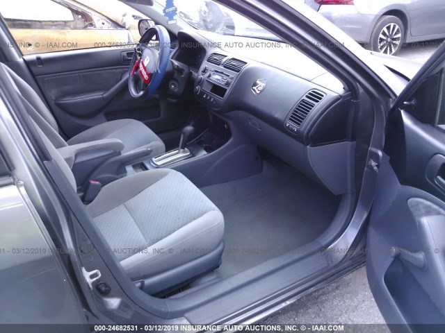 2HGES16365H624364 - 2005 HONDA CIVIC DX VP GRAY photo 5