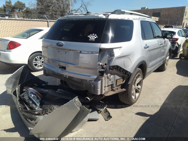 1FM5K7F84FGB97725 - 2015 FORD EXPLORER LIMITED SILVER photo 4