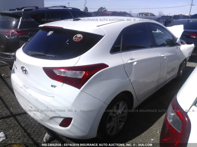 KMHD35LH5EU185939 - 2014 HYUNDAI ELANTRA GT WHITE photo 4