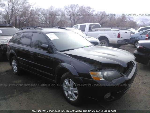 4S4BP61C157326710 - 2005 SUBARU LEGACY OUTBACK 2.5I BLACK photo 1