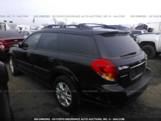 4S4BP61C157326710 - 2005 SUBARU LEGACY OUTBACK 2.5I BLACK photo 3