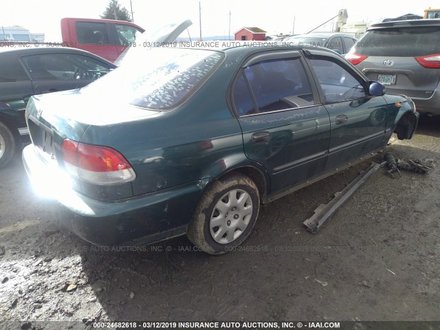 2HGEJ652XWH585921 - 1998 HONDA CIVIC DX GREEN photo 4