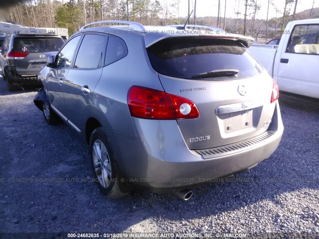 JN8AS5MV5CW711846 - 2012 NISSAN ROGUE S/SV GRAY photo 3