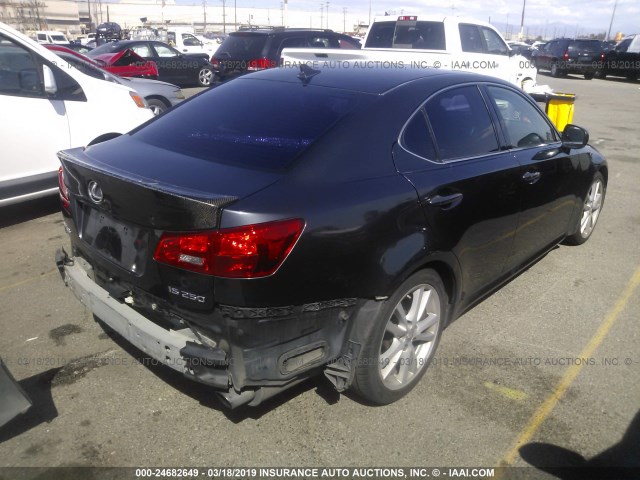 JTHBK262975026549 - 2007 LEXUS IS 250 BLACK photo 4