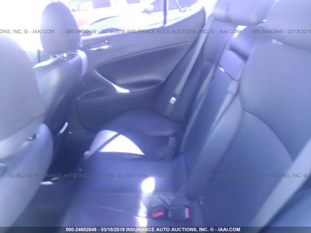 JTHBK262975026549 - 2007 LEXUS IS 250 BLACK photo 8