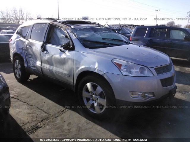 1GNKVLEDXCJ193657 - 2012 CHEVROLET TRAVERSE LTZ SILVER photo 1