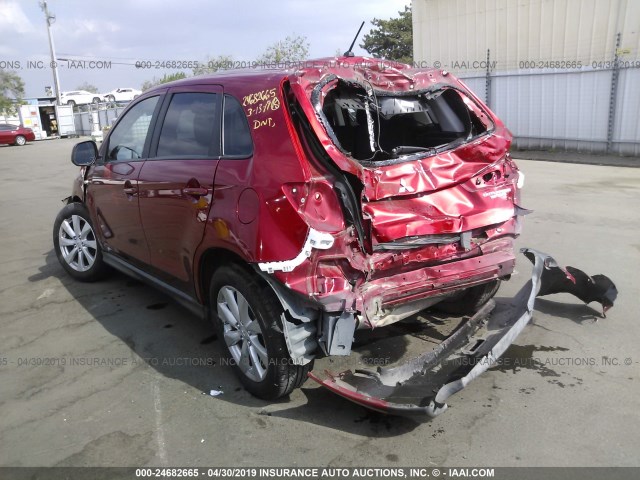 4A4AP3AU3EE007319 - 2014 MITSUBISHI OUTLANDER SPORT ES RED photo 3