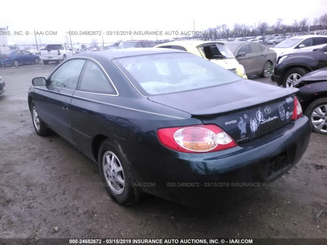 2T1CE22P22C017654 - 2002 TOYOTA CAMRY SOLARA SE GREEN photo 3