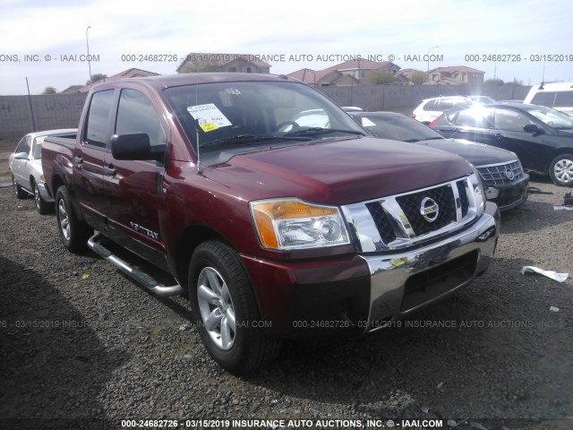 1N6AA07D68N346639 - 2008 NISSAN TITAN XE/SE/LE RED photo 1