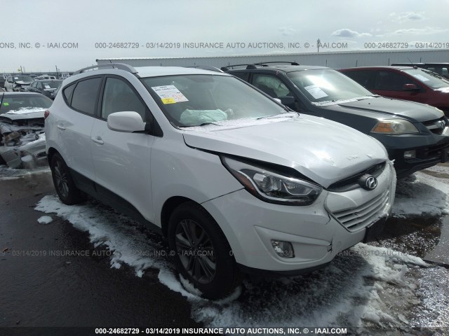 KM8JU3AG4EU840039 - 2014 HYUNDAI Tucson GLS/LIMITED/SE WHITE photo 1