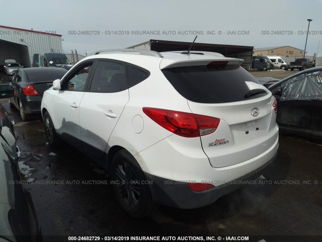 KM8JU3AG4EU840039 - 2014 HYUNDAI Tucson GLS/LIMITED/SE WHITE photo 3