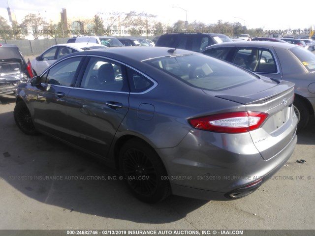 3FA6P0K99DR127584 - 2013 FORD FUSION TITANIUM GRAY photo 3