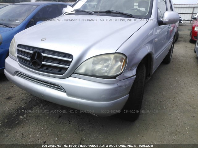 4JGAB54E01A243591 - 2001 MERCEDES-BENZ ML 320 SILVER photo 6