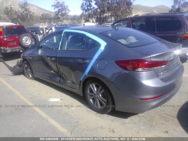 5NPD84LF5JH367398 - 2018 HYUNDAI ELANTRA SEL/VALUE/LIMITED GRAY photo 3