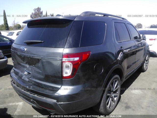 1FM5K7D80FGA55472 - 2015 FORD EXPLORER XLT GRAY photo 4