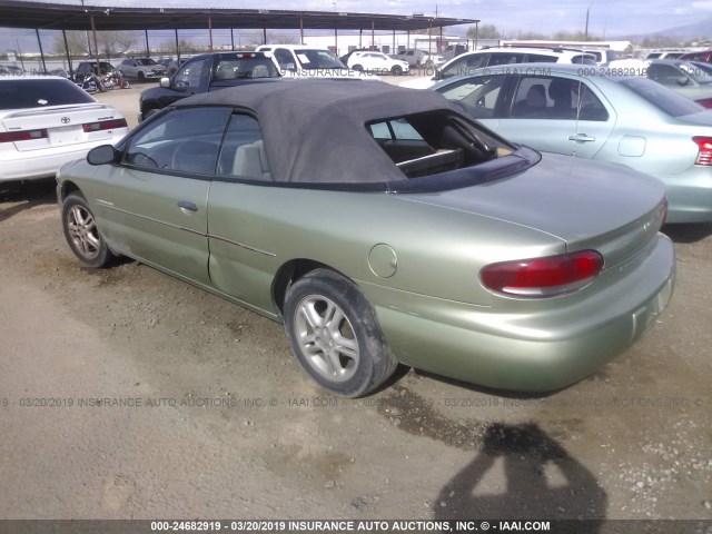 3C3EL45H8VT606597 - 1997 CHRYSLER SEBRING JX GREEN photo 3