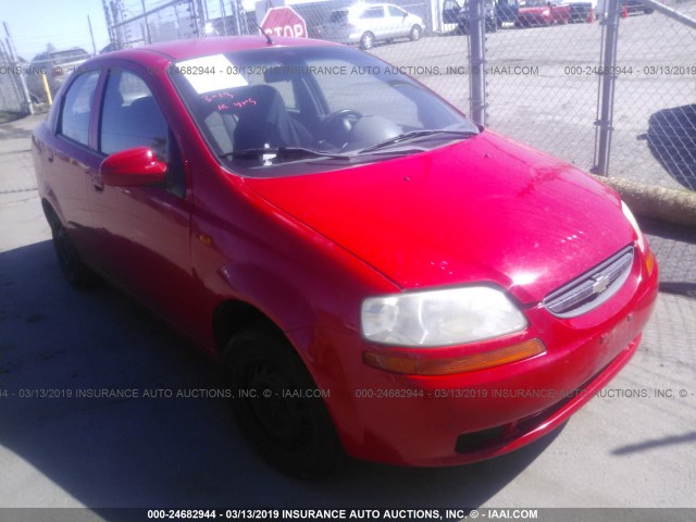 KL1TD52634B221402 - 2004 CHEVROLET AVEO RED photo 1