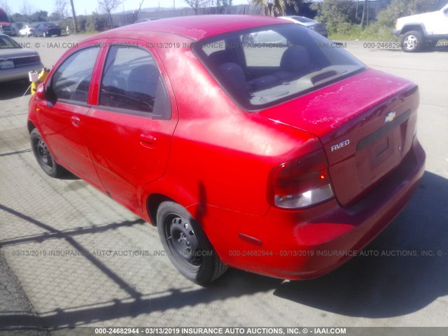 KL1TD52634B221402 - 2004 CHEVROLET AVEO RED photo 3