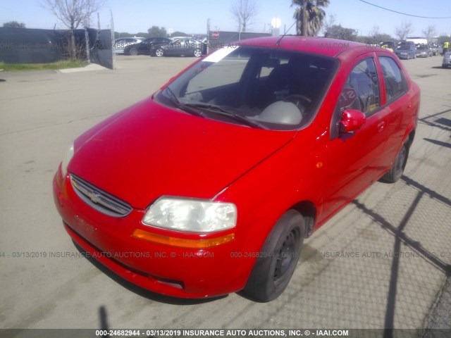 KL1TD52634B221402 - 2004 CHEVROLET AVEO RED photo 6