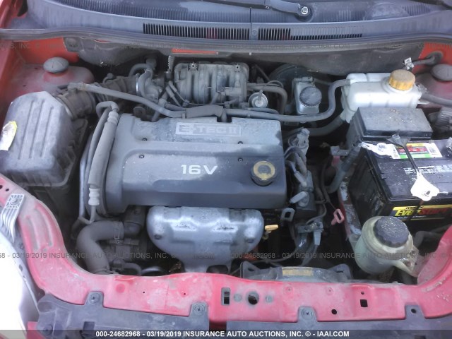 KL1TG55677B051519 - 2007 CHEVROLET AVEO LT RED photo 10