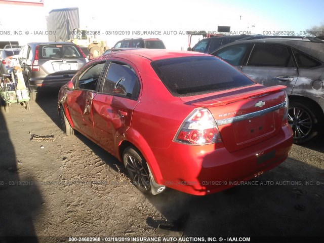 KL1TG55677B051519 - 2007 CHEVROLET AVEO LT RED photo 3