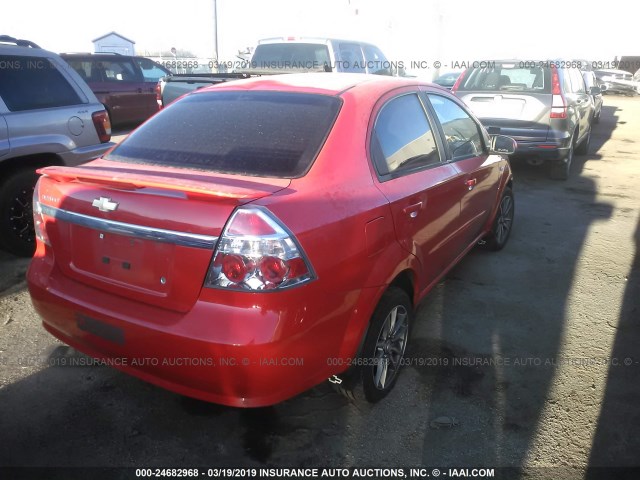 KL1TG55677B051519 - 2007 CHEVROLET AVEO LT RED photo 4