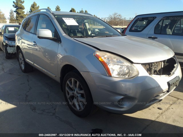 JN8AS5MT9CW254988 - 2012 NISSAN ROGUE S/SV SILVER photo 1