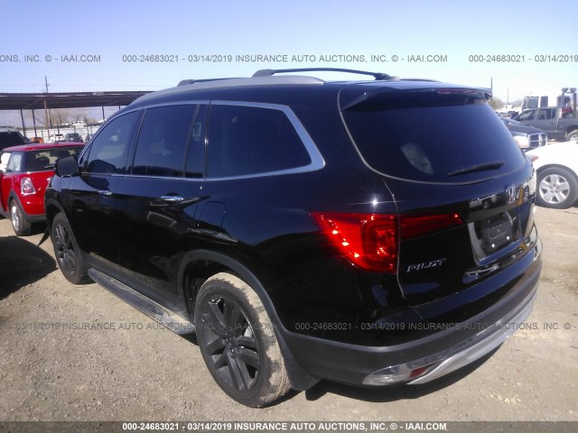 5FNYF6H00HB034543 - 2017 HONDA PILOT ELITE BLACK photo 3