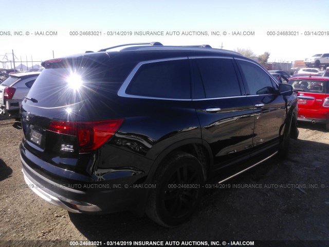 5FNYF6H00HB034543 - 2017 HONDA PILOT ELITE BLACK photo 4