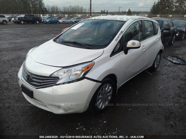 3N1CE2CP8EL377790 - 2014 NISSAN VERSA NOTE S/S PLUS/SV/SL WHITE photo 2