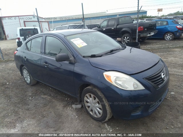 3N1CN7AP3CL844403 - 2012 NISSAN VERSA S/SV/SL BLUE photo 1