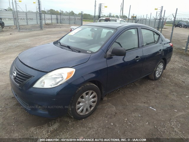 3N1CN7AP3CL844403 - 2012 NISSAN VERSA S/SV/SL BLUE photo 2