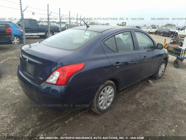 3N1CN7AP3CL844403 - 2012 NISSAN VERSA S/SV/SL BLUE photo 4