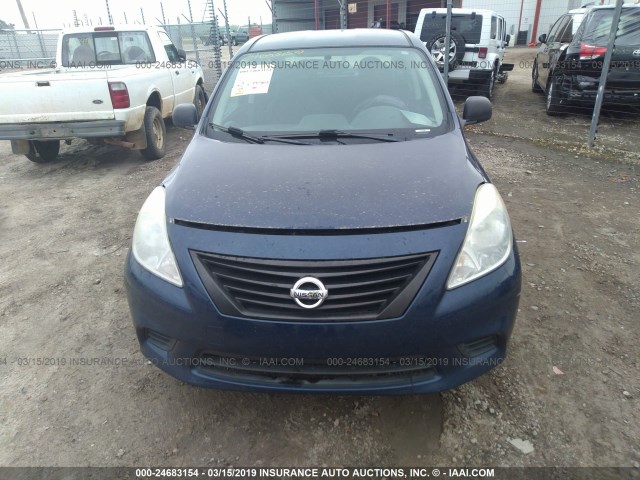 3N1CN7AP3CL844403 - 2012 NISSAN VERSA S/SV/SL BLUE photo 6